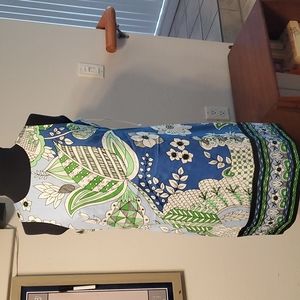 NWT Blue/Green/B&W Sheath; Sz 10